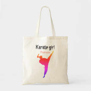 Bolsa Tote Saco Personalizado Karate Girl Artes Marciais