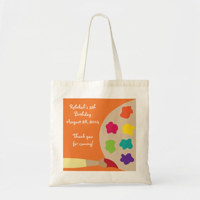 Bolsa Tote Saco personalizado paleta da arte - laranja (Frente)