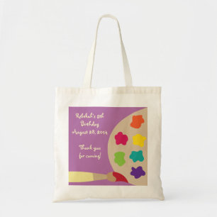 Bolsa Tote Saco personalizado paleta da arte - roxo