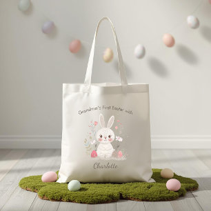 Bolsa Tote Saco Personalizado para a Primeira Páscoa da Vovó