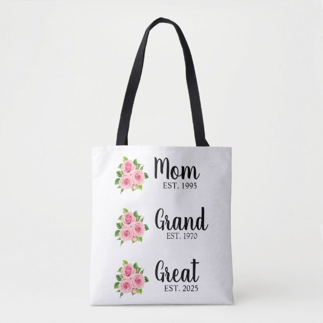 Bolsa Tote Saco Personalizado para Bisavó Personalizado (Frente)