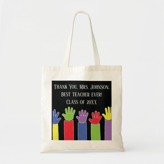 Bolsa Tote Saco Personalizado para Orçamento de Professor (Frente)