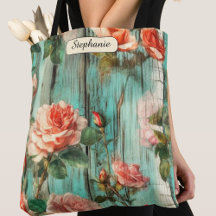 Saco Personalizado Turquesa Rosa Xadrez Chic