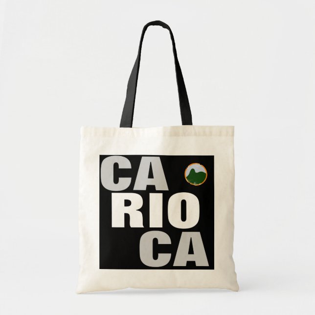 Bolsa Tote saco preto carioca (Frente)