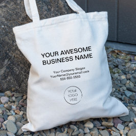 Bolsa Tote Saco Promocional de Logo Simples, Negócios ou Loja