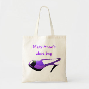 Bolsa Tote Saco protetor dos calçados do salto alto roxo