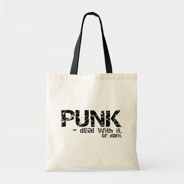 Bolsa Tote Saco PUNK - escolha estilo e cor (Frente)