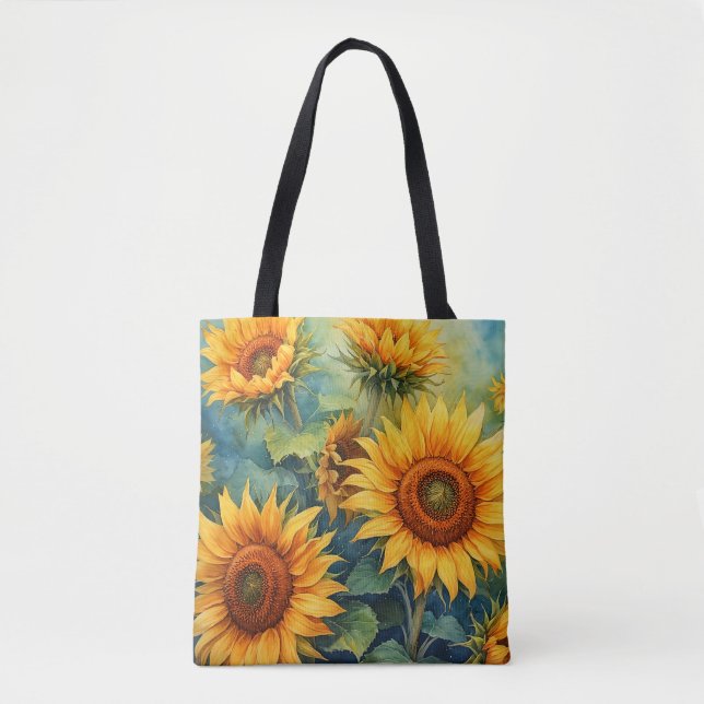 Bolsa Tote Saco Quente do Flor Solar (Frente)