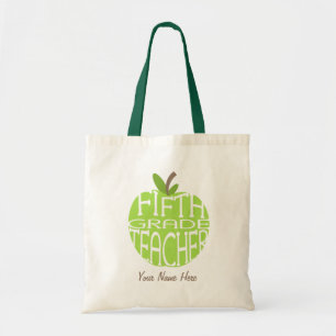 Bolsa Tote Saco quinto grau do professor - Apple verde
