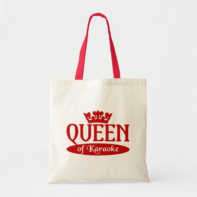 Bolsa Tote Saco Rainha de Karaoke - escolha estilo e cor (Frente)