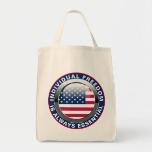Bolsa Tote Saco redondo da Liberdade Individual