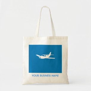 Bolsa Tote Saco reutilizável com símbolo de avião azul person