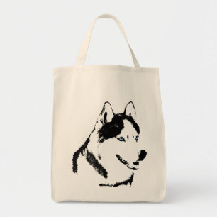 Bolsa Tote Saco ronco orgânico do Malamute da sacola do rouc