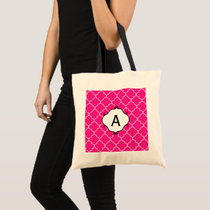 Bolsa Tote Saco Rosa Brilhante Monograma
