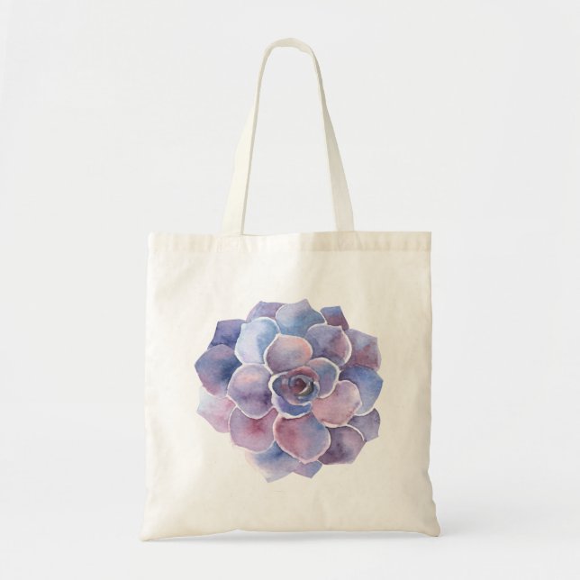 Bolsa Tote Saco Rosa de Tote do Deserto Suculento (Frente)