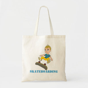 Bolsa Tote Saco Skateboarding dos desenhos animados do menino