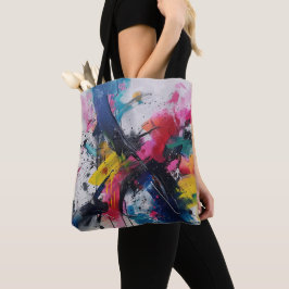 Bolsa Tote Saco Tot Arte Abstrata Rosa Amarelo Moderno