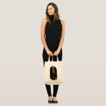 Saco Tote Arte Islâmica Lua Dourada - Tela Estétic