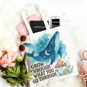 Bolsa Tote Saco Tote Baleia Cósmica & Cogumelos