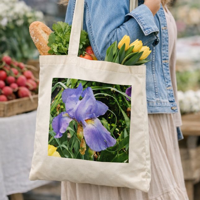 Bolsa Tote Saco Tote Botânico Íris Roxa (Criador carregado)
