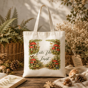 Bolsa Tote Saco Tote Cogumelo Cottagecore Botânica Floresta