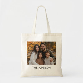 Bolsa Tote Saco Tote com Nome e Foto de Família Personalizado