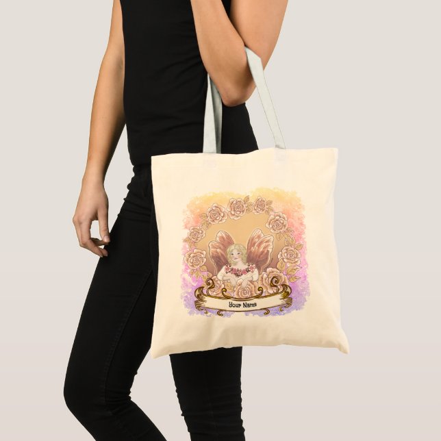Bolsa Tote Saco tote da fada do Anel de Rosa fada (Frente (produto))
