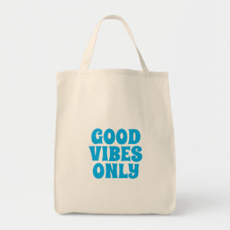 Bolsa Tote Saco Tote de Boas Vibrações Retro Azul Estético
