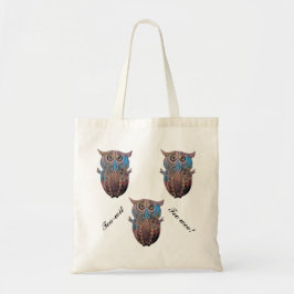 Bolsa Tote Saco Tote de Coruja Excêntrica e Colorida