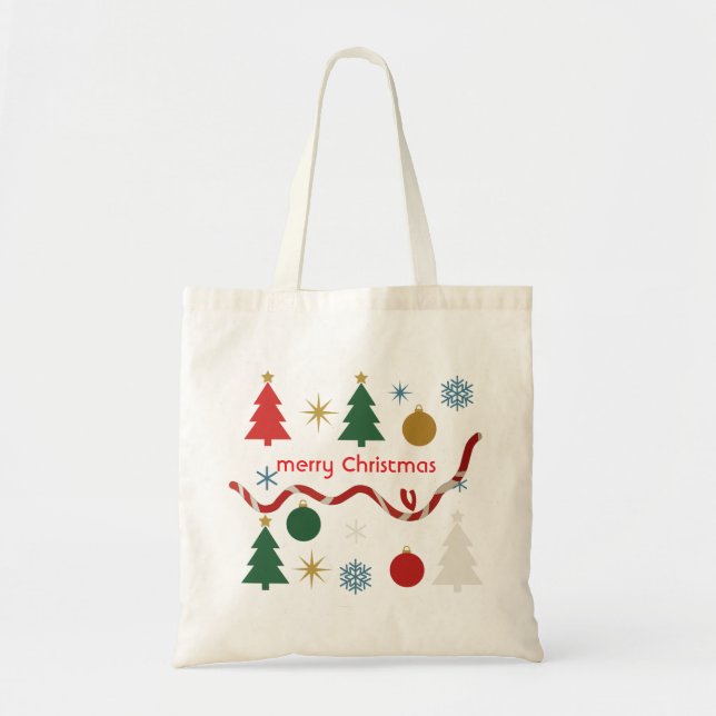 Bolsa Tote Saco Tote de Natal Simple Joys (Frente)