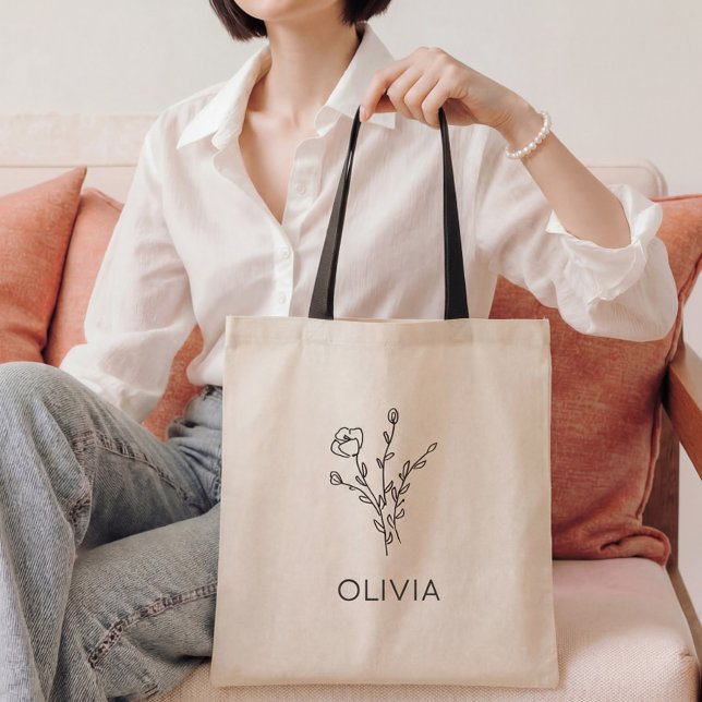 Bolsa Tote Saco Tote de Noiva Rustico com Nome da Dama de Hon (Criador carregado)