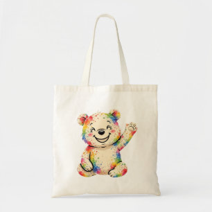 Bolsa Tote saco tote de ursinho pintado