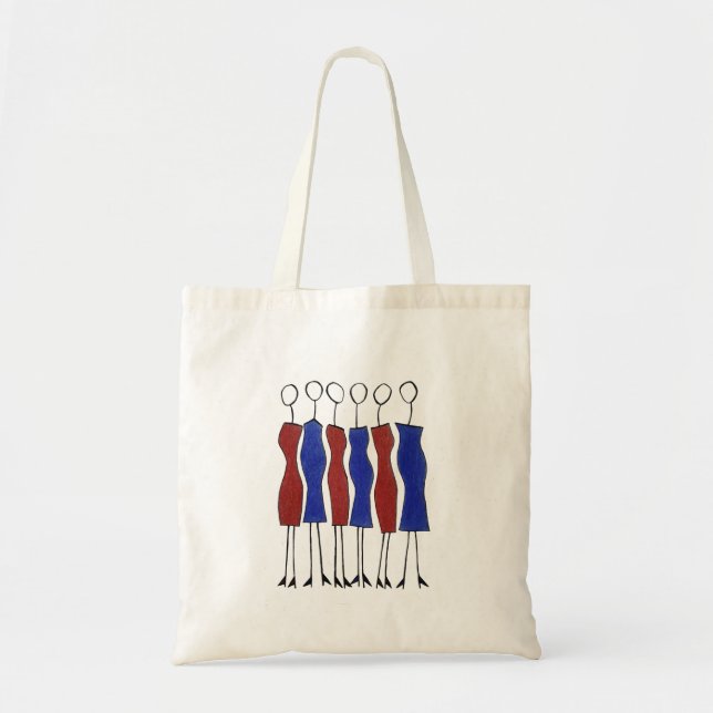 Bolsa Tote Saco Tote (desenhado à mão único) (Frente)