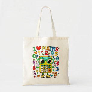 Bolsa Tote Saco Tote Dia dos Números Eu Amo Números de Mate