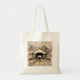 Bolsa Tote Saco tote do nome personalizado da ponte coberta S