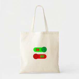 Bolsa Tote Saco Tote Emoji de Humor Ligado Desligado