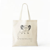 Saco Tote Engraçado Aye Aye - Animal Estranho Mal