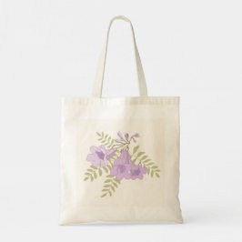 Bolsa Tote Saco Tote Floral de Jacarandas Personalizado