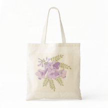 Saco Tote Floral de Jacarandas Personalizado