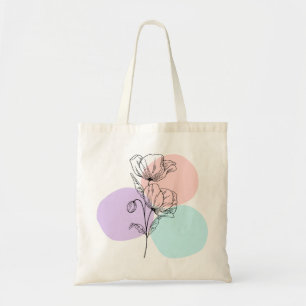 Bolsa Tote Saco Tote Floral de Linha Moderna - Natureza Boêmi
