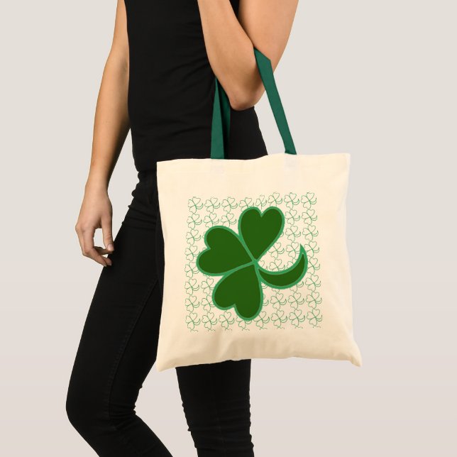 Bolsa Tote Saco Tote - Folhas de Vestuário Verde (Frente (produto))