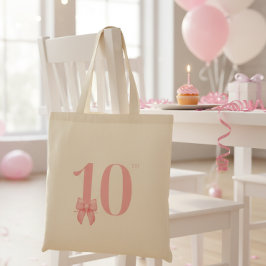 Bolsa Tote Saco Tote Menina de 10 Anos de Idade com Laço Rosa