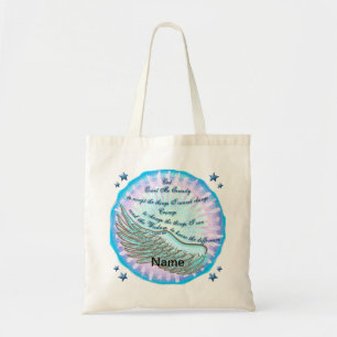 Bolsa Tote Saco tote Oração Serenidade Asa Violeta