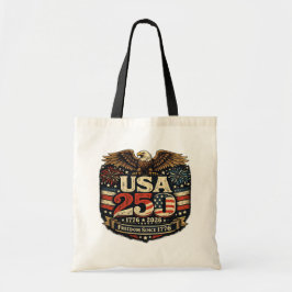 Bolsa Tote Saco Tote Patriótico Águia Careca EUA 250 1776-202