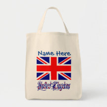 Saco Tote Personalizado da Bandeira do Reino Unido
