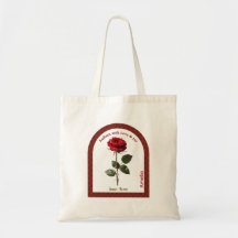 Saco Tote Personalizado da Flor do Mês de Nascimen