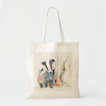 Saco Tote Personalizado de Texugo da Floresta