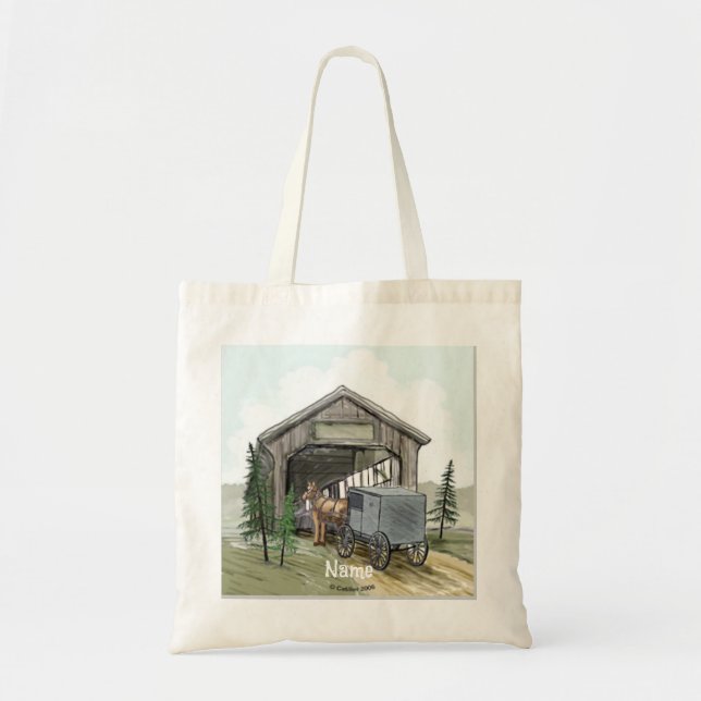 Bolsa Tote Saco Tote Ponte Coberta Amish (Frente)