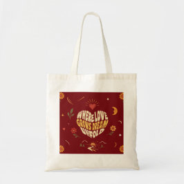 Bolsa Tote Saco Tote Tipografia Romântica Boho Presente