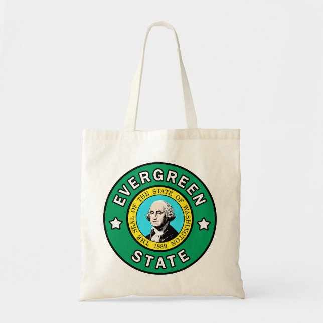 Bolsa Tote Saco tote Washington Evergreen State (Frente)